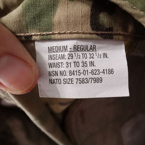 TROUSER ARMY COMBAT UNIFORM UNISEX CAMO PANTS SIZE MEDIUM REGULAR M CLEAN (34X27 - Picture 9 of 9